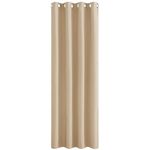 PONY DANCE Door Curtain Thermal - 1 Panel Blackout Curtains for Living Room Bedroom Kitchen Privacy Screen Heat Cold Insulated, 46 inch Width x 84 inch Drop, Biscotti Beige