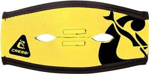 Cressi Pony Tail Neo Mask Strap Cover_Yellow/Black - Neoprene Mask Cover for Diving and Snorkelling Masks, Yellow/Black, One Size, Unisex