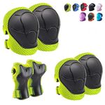 Knee Pads for Kids Knee Pads and Elbow Pads Toddler Protective Gear Set Kids Elbow Pads and Knee Pads for Girls Boys with Wrist Guards 3 in 1 for Skating Cycling Bike Rollerblading Scooter [Upgraded]