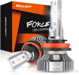 SEALIGHT H13/9008 LED Headlight Bulbs, 26000 Lumens 700% Brighter High Beam/Low Beam LED Bulbs, S6 6500K Cool White Plug and Play Halogen Replacement Kit with Cooling Fan, Pack of 2