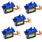 Bydroid 360 Degree Rotation Continuous SG 90 Micro/Mini Servo Motor for RC Planes, Cars and Robots - Pack of 5