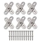 WELWIK 6PCS 360 Degree Rotating Pivot Hinge 57x16mm Stainless Steel Pivot Door Axis Concealed Hinge Wood Door Up and Down Hinge Suitable for Home Kitchen Door Wall Cabinets