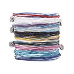 Pura Vida Bracelets Pack Friendship Bracelet Pack - Set of 10 Stackable Bracelets for Women, Cute Bracelets for Teen Girls, Beach Bracelet & Accessories for Teens - 10 String Bracelets, no gemstone