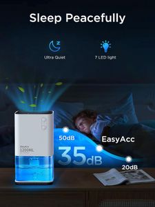 EasyAcc Electric Dehumidifier 1200ml – Compact White Moisture Remover
