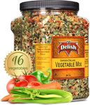 Garden Deluxe Vegetable Soup Mix by It’s Delish, 24 OZ Jumbo Container | 16 Natural Dehydrated Vegetables for Ramen Noodles, Soup Greens with Beets | Freeze Dried Veggie Blend | No MSG, Vegan, Kosher