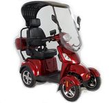 The LuxuryTon Four Wheels Electric Mobility Scooter with The Removable Optional Roof and Reverse Camera