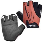 BOODUN Cycling Short Gloves Half Finger Bike MTB Gloves Summer Cycling Gloves for Women/Men - Red - XL