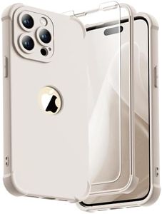 ORETECH for iPhone 14 Pro Case, with [2 x Screen Protectors] [15 Ft Military Grade Drop Test] [Camera Protection] 360° Shockproof Slim Thin Phone Case for iPhone 14 Pro Cover 6.1''- White Stone