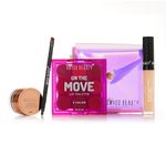 Swiss Beauty Summer Essentials Makeup Kit | Liquid Concealer | On The Move Lip Palette | Eyebrow & Gel Eyeliner | With Pouch |