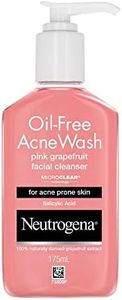 Neutrogena Oil Free Acne Wash Pink Grapefruit Face Cleanser 175ml|For acne-prone skin|With Salicylic Acid|Eliminates oil & dirt|Clears breakouts & blackheads|Doesn’t over-dry the skin|Prevents pimples