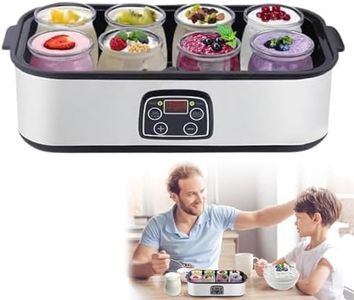1400ml Yogurt Maker with 8 Jars 175ml, Automatic Yogurt Maker Machine, with LED Display & Timer, 48 Working Hours, for Homemade Yoghurt, Home Health Lifeway Gifts Fitness Enthusiasts (1400ml)