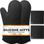 HOMWE Silicone Oven Mitts and Pot H