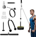 Cable Pulley System Home Gym, FASPUP Cable Pulley System Fitness Home Cable Pulley Attachment Home Gym Equipment for LAT Pull Down, Arm Workout