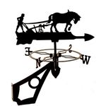 Dragon Laser Ltd., Horse & Plough Decorative Weathervane, Farming, WITH ANTI-RUST COATING**