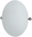 Gatco 4369LG Charlotte Large Oval Wall Mirror, Satin Nickel