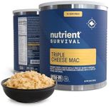 Nutrient Survival MRE Triple Cheese Mac, Ready to Eat Meals (10 Servings) Freeze Dried Prepper Supplies & Emergency Food Supply, 40 Essential Nutritients, Shelf Stable Up to 25 Years, One Can