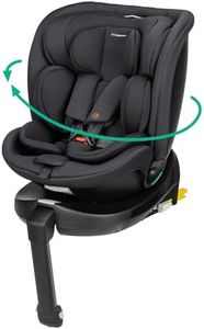 Bebeconfort RevolveFix Plus 360 i-Size, 360 Swivel Car Seat, 0-12 Years, 40-150 cm, ISOFIX Car Seat, Support Leg Installation, 360 Rotation, 8 Recline Positions, 12 Headrest Positions, Full Black