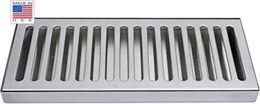 Bev Rite CDT125 Draft Beer Drip Tray, Kegerator, Countertop, Surface Mount-No Drain, 12"x 5", Stainless Steel