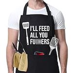 Miracu Funny Cooking Aprons for Men