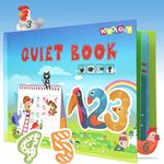 Kidology Montessori Quiet Book for Toddlers, Busy Cloth Book to Develop Learning Skills for Toddlers, Preschool Educational Activity Sensory Book Interactive for Kids (Number)