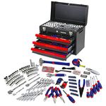 WORKPRO 408-Piece Mechanics Tool Set, General Household Home Repair Tool Kit with 3-Drawer Heavy Duty Metal Box, Hand Tool Kit Set 1 Pack