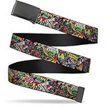 Buckle-Down Men's Web Belt Avengers, Multicolor, 1.5" Wide/Fits up to 42" Pant Size