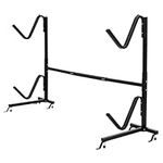 Happytools Freestanding Kayak Storage Rack, Heavy Duty Height Adjustable Storage Holder for 2 Kayaks, Vertical SUP, Canoe & Paddleboard Stand for Indoor, Outdoor, Garage & Dock, Black