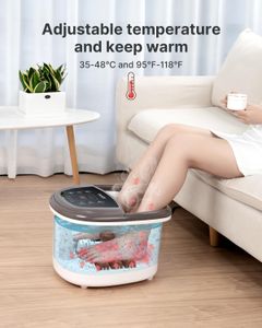 RENPHO Foot Spa Massager – Heated Soak, Brown