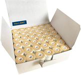 HimaPro 144 White Prewound Bobbins for Embroidery Machines Size L (SA155) Cardboard Sided Good for Brother, Babylock, Janome, Bernina, Husqvarna, Pfaff Embroidery Machines Etc (White) - 60 Weight