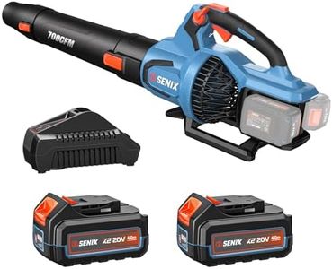 40V Cordless Leaf Blower, 700 CFM & 145 MPH for Powerful Yard Cleaning, Includes 2 x 4.0Ah Battery & Charger, Features Brushless Motor, Variable Speed and Cruise Control, Ideal for Leaf Blowing