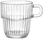 Bormioli Rocco Barshine 8.5 oz. Stackable Tea or Coffee Cups, Clear, Set of 12