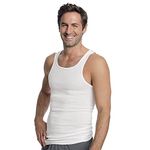 Hanes Men's Cotton Tank Undershirts Pack, Moisture-Wicking Ribbed Tanks, Lightweight Cotton Tank Undershirts, 6-Pack, 6 Pack - White, Large