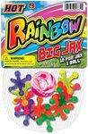 JA-RU Big Rainbow Jacks Game w/Bouncy Ball (1 Set, 10 Jax Pieces) Vintage Board Games, Classic Kids Toys. Party Favor, Stocking Stuffers, Pinata Filler. Indoor & Outdoor Games. 731-1A