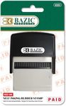 BAZIC Products Paid Self-Inking Stamp with Red Ink for Office, Business, and Documents, Easy Refillable Pad, Crisp & Clear Impressions, 144-Pack