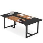 TEKAVO Conference Table,6FT Rectangle Meeting Table for 6 People (180L x90W x75H CM) / DIY