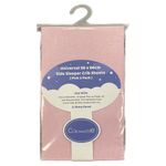 Callowesse Replacement Next2me Crib Organic Cotton Sheets, Universal 86cm x 56cm Mattress Size, with Elasticated Edges, and Machine Washable in Plain Pink- Pack of 2