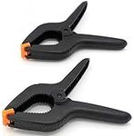 2PCS 9 Inch Heavy Duty Plastic Nylon Spring Clamp Clip Tips for Home Improvement and Photography Projects