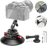 NEEWER 6"/15.2cm Camera Suction Cup Mount with Ball Head Magic Arm, Metal Suction Cup Mount on Car Windshield Dash for Camera/Action Camera/Phone Holder, with 1/4" & 3/8" Mounting Holes for ARRI