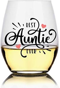 Aunt Gifts, Aunt Wine Glass 15 Oz, Best Auntie Ever Gift, Baby Announcement, Funny Auntie Birthday Gifts for New Aunt to Be for Mother’s Day, Perfect Aunt Gift Perfect for Sister