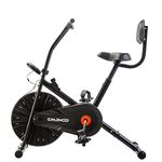 Sparnod Fitness SAB-03_R Upright Air Bike Exercise Cycle for Home Gym - Adjustable Resistance, Height Adjustable Seat (Do It Yourself Installation)