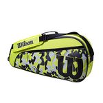 Wilson Junior Tennis Racket Bag Junior, For up to 3 Rackets, Polyester, Lime Green