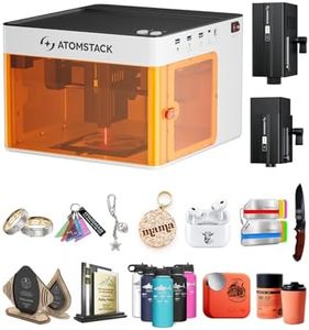 ATOMSTACK P1 Dual Laser Engraver and Cutter, 5W Diode & 1.2W Infrared 2-in-1 Laser, Enclosed Machine for Beginners and Hobbyists, Supports Stainless Steel, Black Acrylic, and Plastics