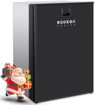 BODEGACOOLER 12 Volt Refrigerator, 116.2Quart RV Refrigerator with Freezer, Dual Modes RV Fridge with LED, (5℉-50℉) Travel Compressor Refrigerator 12/24V DC for Boat, Caravan, Truck, Camping (Black)