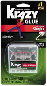 Elmer's Products KG582 Instant Crazy Glue 4-Single Use Tubes, 0.017-Ounce