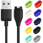 Charging Cable for Garmin Fenix 5 / 5S / 5X with Charger Port Protectors, AFUNTA Replacement Data Sync Cord and Anti Dust Plugs for Forerunner 935, Approach S60, Quatix5, Vivoactive 3, Vivosport, D2 Charlie Smart Watch