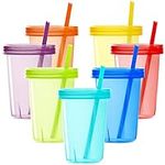 Youngever 7 Sets Plastic Kids Cups 
