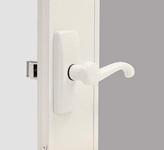 Larson Certified Storm Door White Georgian Lever, Storm Door Handle Replacement with Surface Mount Hardware