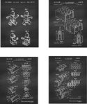 Legos Patent Wall Art Prints - set of 4-8x10 Unframed - wall art decor for lego fans