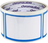 ChromaLabel 2 x 3 Inch Dry Erase Labels, Anti-Smear Protective Flap Dry Erase Stickers, Ideal Refrigerator Labels Dry Erase Sticky Notes - 50 Stick On Labels per Roll