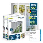 Hoberg Window Pollen Screen with Innovative Magnetic Attachment | Fly Net up to 150 x 130 cm Individually Cut to Size, no Drilling and screwing | Mosquito Net Attach with 16 Magnets [2 Pieces]